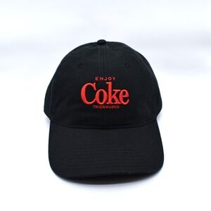 American Needle Coca-Cola Enjoy Coke Strapback Dad Hat Cap Black Red NWT OSFA